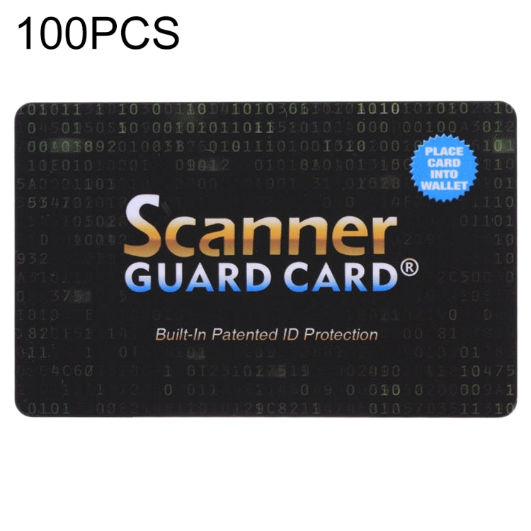 100 PCS Scanner Guard Card RFID Blocking Card, Built-in Patented ID Protection 100 PCS Scanner Guard Card RFID Blocking Card, Built-in Patented ID Protection